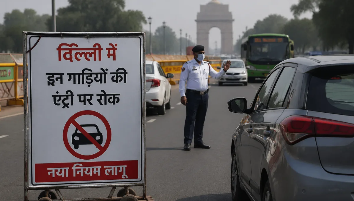 Delhi m vehicle ban kar diye gye hai